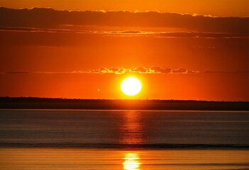 sunset in the sea