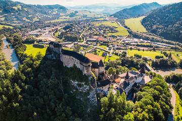 Wall Mural - Orava castle in Oravsky Podzamok in Slovakia. Orava region. Slovakia landscape. Travel. concept.