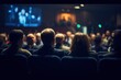 © photobuay - Audience Insight Perspectives from Behind as Attendees Engage with Keynote Speaker, Creating a Captivating Visual of Conference Dynamics. created with Generative AI