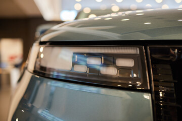 Sticker - headlight of modern prestigious car close up