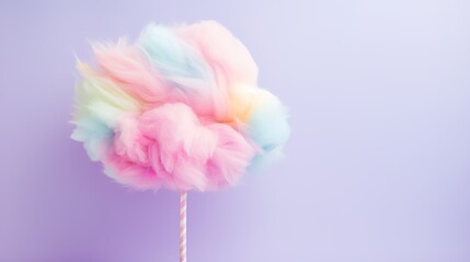 Wall Mural - Colorful cotton candy in soft pastel color background