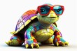 Created background isolated sunglasses turtle colorful Cartoon colourful abstract ai animal art background beautiful blob bright cute design drawing face fashion funny  goggles graphic