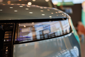 Sticker - headlight of modern prestigious car close up