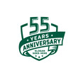 55 years anniversary celebration design template. 55th anniversary logo. Vector and illustration.