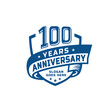 100 years anniversary celebration design template. 100th anniversary logo. Vector and illustration.