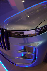 Wall Mural - headlight of modern prestigious car close up