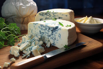 Wall Mural - Blue cheese close-up