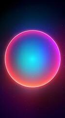 Wall Mural - Abstract holographic energy sphere of magical glowing on a dark background. Abstract energy blue and purple sphere. magic field scientific futuristic hi-tech abstract background. Generative ai