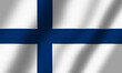 Powiewająca flaga Finlandii