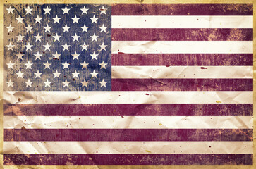 Wall Mural - Grunge USA Flag background texture