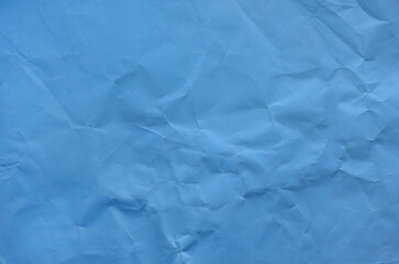 Poster - Blue crumpled paper for background image