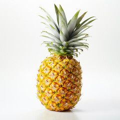 Poster - white background illustration portrait of pineapple