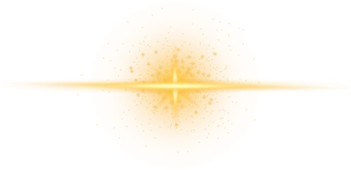 Wall Mural - glittering particles on transparent background. golden sparkling lights. christmas holiday glow part
