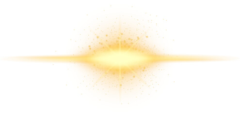 Wall Mural - glittering particles on transparent background. golden sparkling lights. christmas holiday glow part