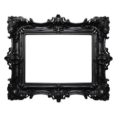 Wall Mural - Black picture frame isolated