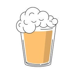 Wall Mural - Colored beer glass icon with foam Vector