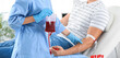 © Pixel-Shot - Man donating blood in hospital