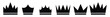 Set of crown icons.Crowns vector icons set on white background.Black crown.Vector illustration