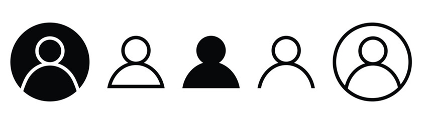 User profile icon set.Set of flat style vector avatar person icons. Access authentication icon vector illustration.User profile icons on transparent background. Vector illustration