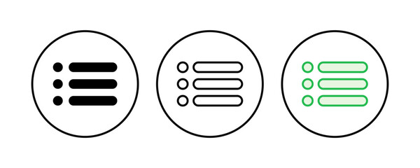 Menu Icon set. web menu icon. hamburger menu symbol