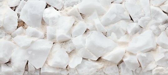 Wall Mural - crushed white sand stone material texture background. generative ai technology.