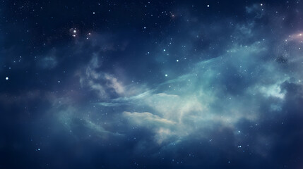 Poster - starry night sky outer space universe background