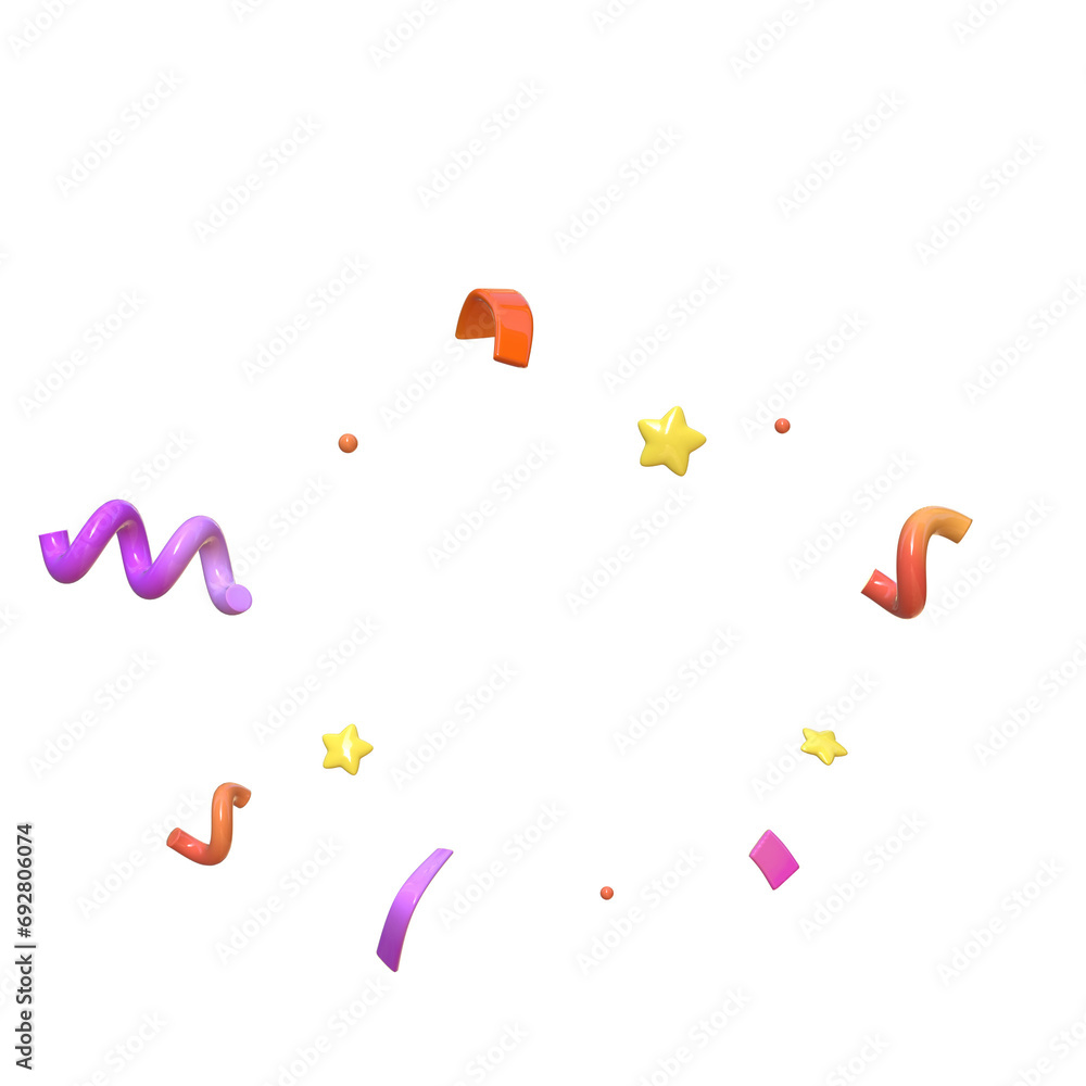 3d cute party confetti popper set