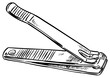 nail clipper handdrawn illustration