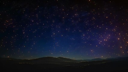 Wall Mural - Minimal animation of a starry night sky, with ling constellations and shooting stars lighting up the darkness.