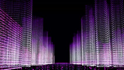 Super cool hi-tech 3d sci-fi cyber city technology background