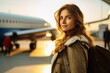 © sandra - departure airplane terminal airport walking passager woman Young people shopping person couple happy fashion friends business city shop smiling portrait travel outdoors lifestyle adult aircraft