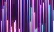 cycled 3d animation. Abstract background with ascending colorful neon lines, glowing trails looped Abstract Pink blue and purple vertical neon lines with glowing trails. Appear, slide up and fade way