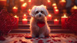 9:16 or 16:9 Cute Maltese dogs come to spread love on Valentine's Day and other special days.for backgrounds on mobile or computer screens or other printing projects.