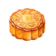 Moon cake watercolor,Moon cake for chinese new year celebration isolated on transparent background,transparency 