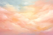 Abstract peach fuzz clouds in a dreamy and serene sky