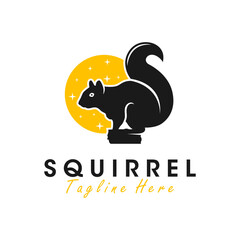 Wall Mural - squirrel animal illustration logo