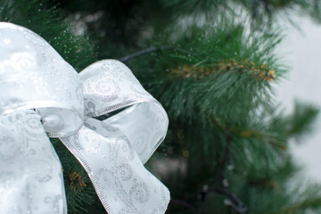 Wall Mural - Christmas tree branches with a decorations	