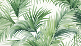 Tropical plant and vegetation watercolor illustration background