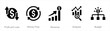 © popcornarts - A set of 5 accounting icons as profit and loss, money flow, revenue