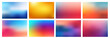 © ZinetroN - Vibrant Gradient Backgrounds Collection: A Versatile Set for Modern Design Projects. Soft color mesh gradient background. Abstract vector design.