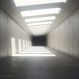 Fototapeta Perspektywa 3d - 3d render abstract urban background illuminated empty