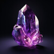 3d render amethyst crystal abstract faceted gem rough