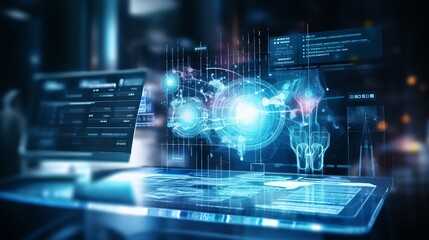 Digital Revolution in Healthcare: Electronic Medical Record Technology Illustration