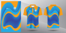 Blue And Yellow Sublimation Polo Sport Jersey Design