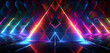 © Johnny since   - Neon light design showcasing a spectrum of rainbow triangles on a geometric 3D background