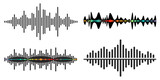Fototapeta  - set of sound wave icon, vector illustration