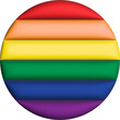3d illustration LGBTQ rainbow flag on avatar circle
