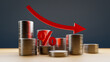 © AddMeshCube - Background of  bank's interest rate cut concept, 3d rendering