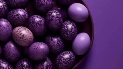 Wall Mural - Violet easter eggs on a violet background