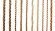 set of rope isolated on transparent background cutout
